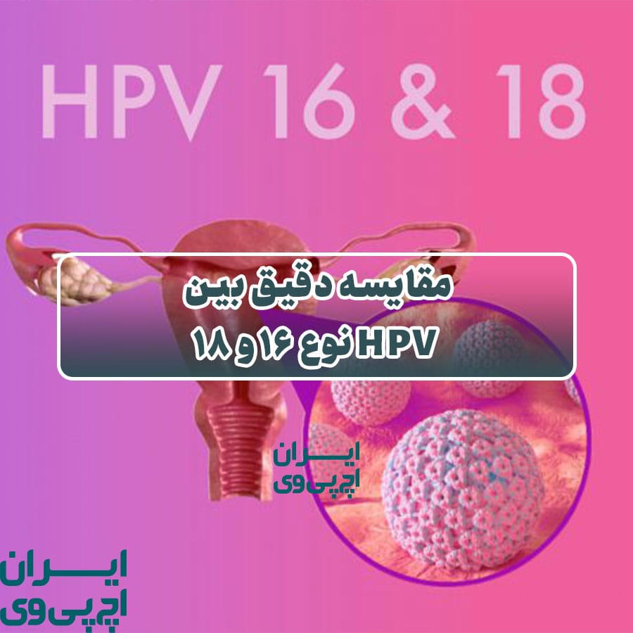 مقایسه دقیق بین HPV نوع ۱۶ و ۱۸
